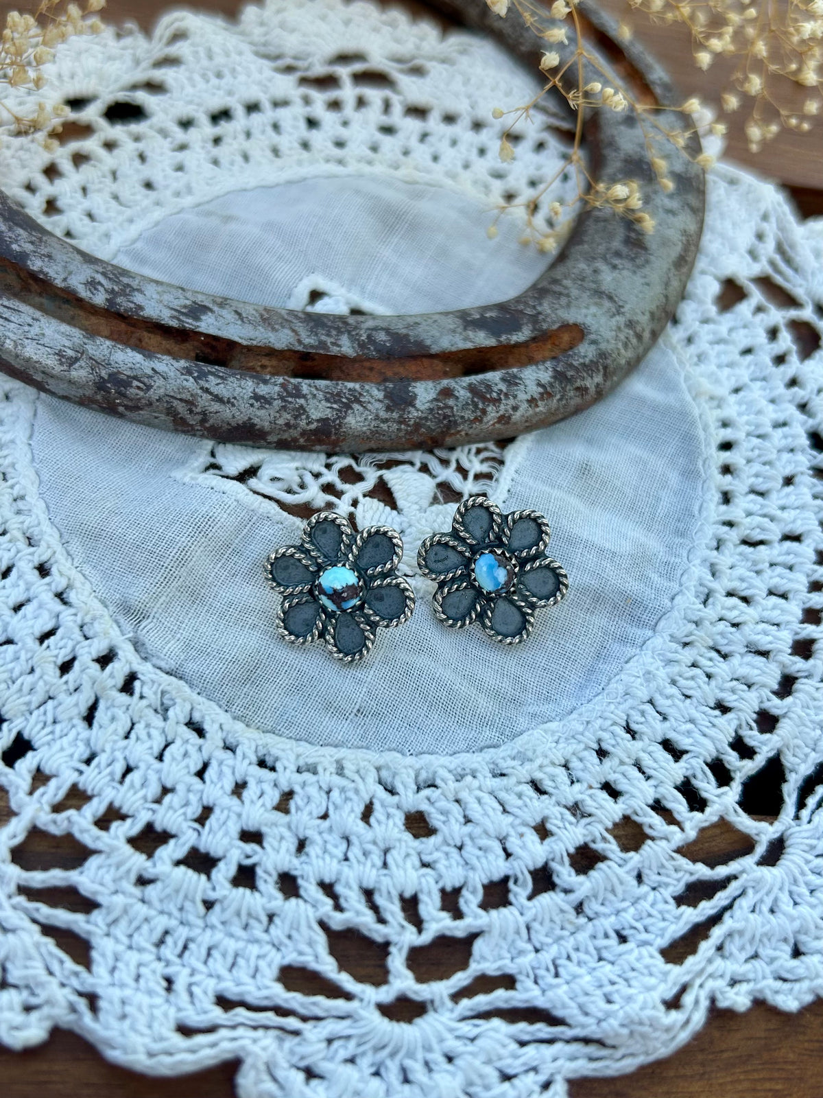 Golden Hill Flower Earrings