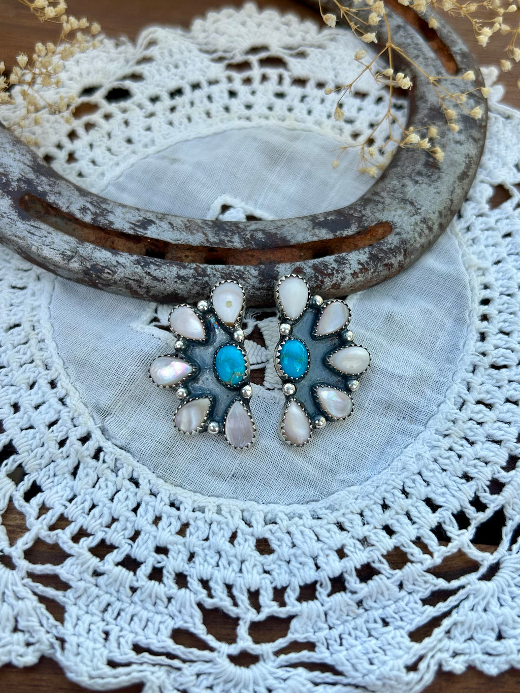 MOP + Sonora Half Cluster Earrings