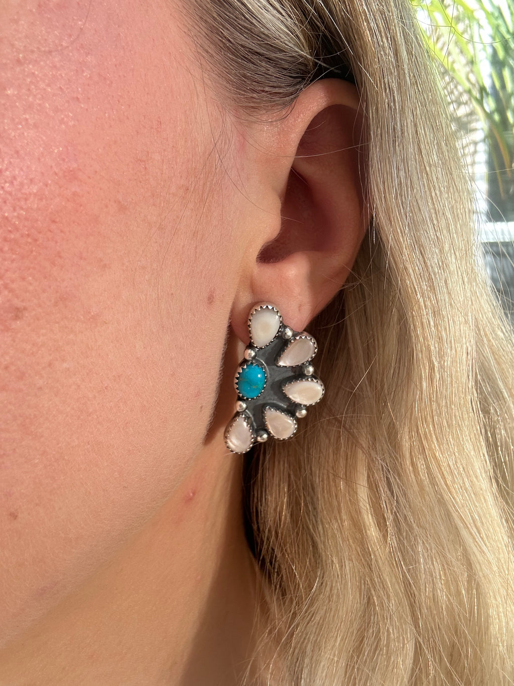 MOP + Sonora Half Cluster Earrings