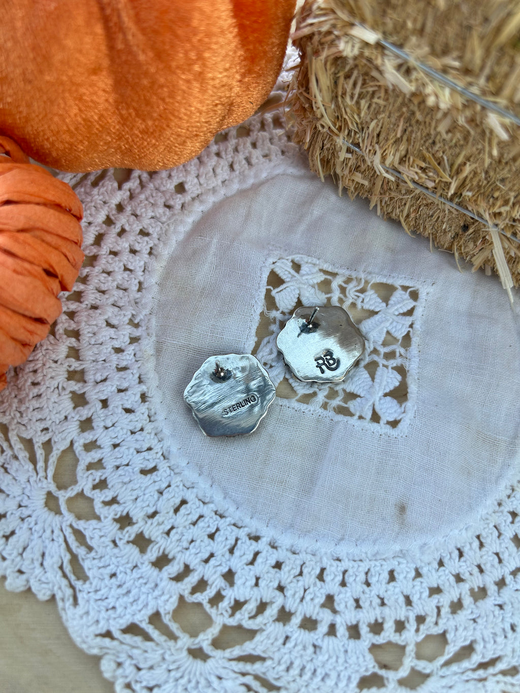 White Buffalo Cluster Earrings