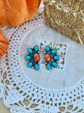 Orange Spiny + Sonora Half Cluster Earrings