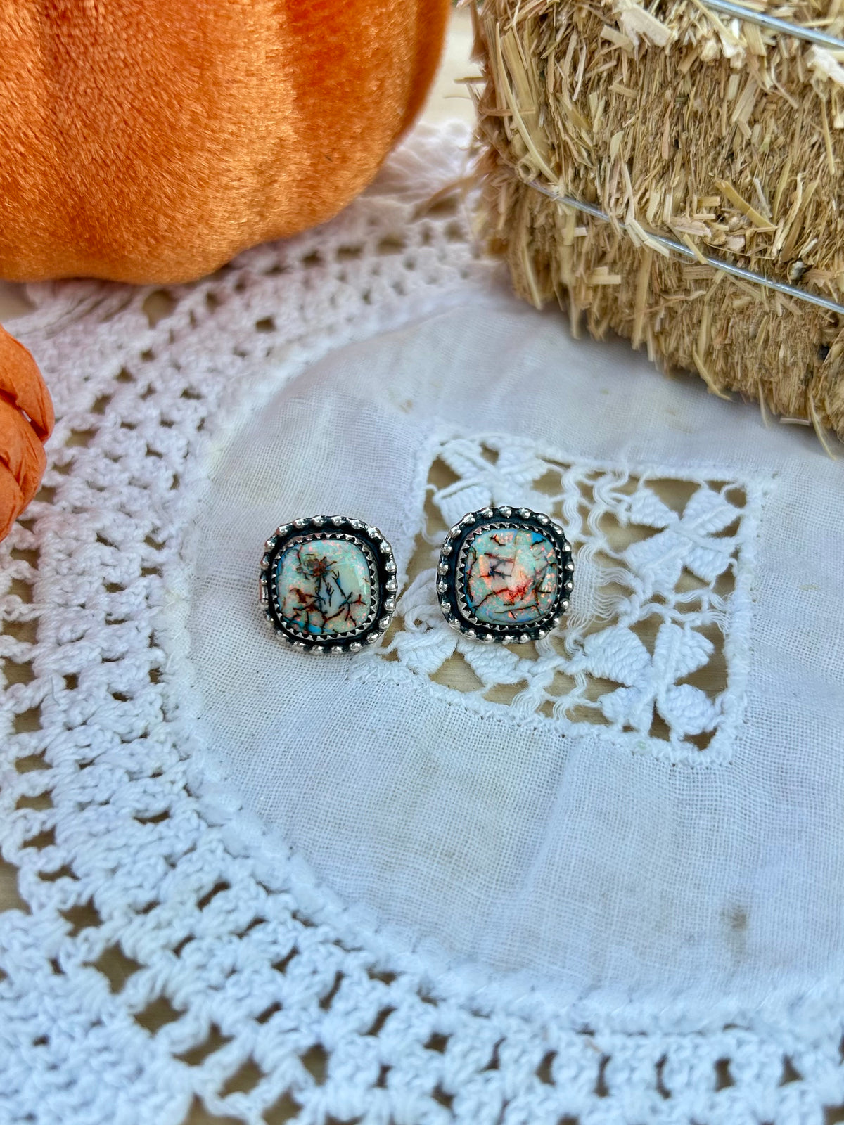 Opal Square Earrings