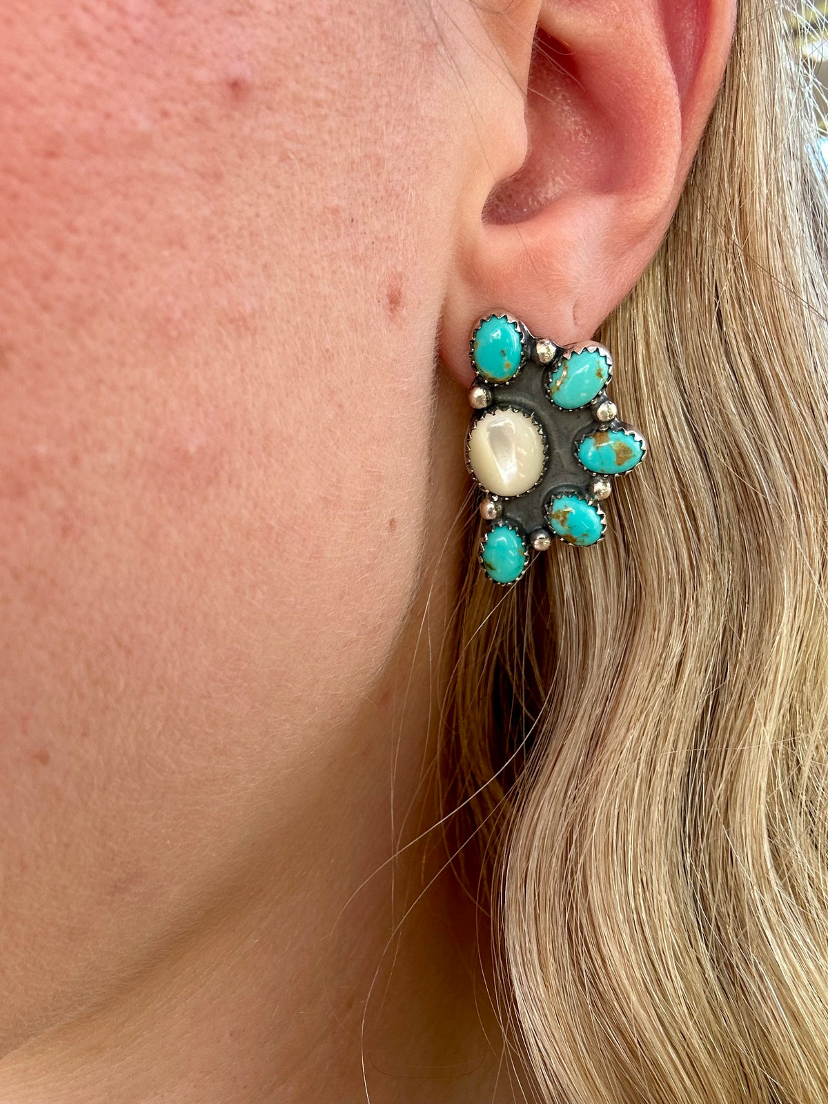 MOP + Sonora Half Cluster Earrings