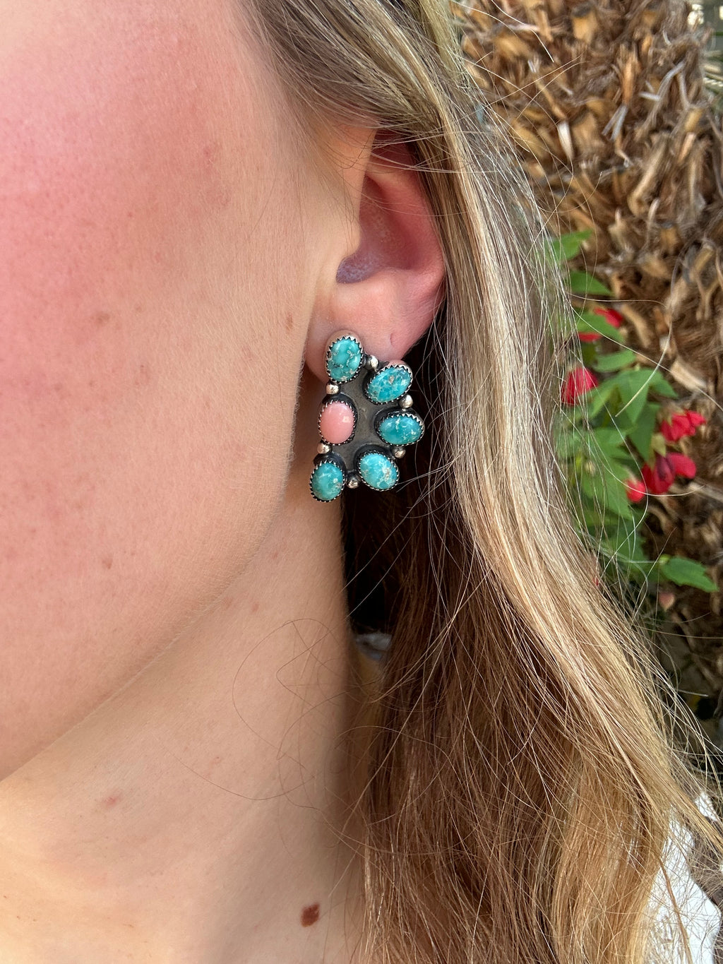 White Water Half Cluster Earrings