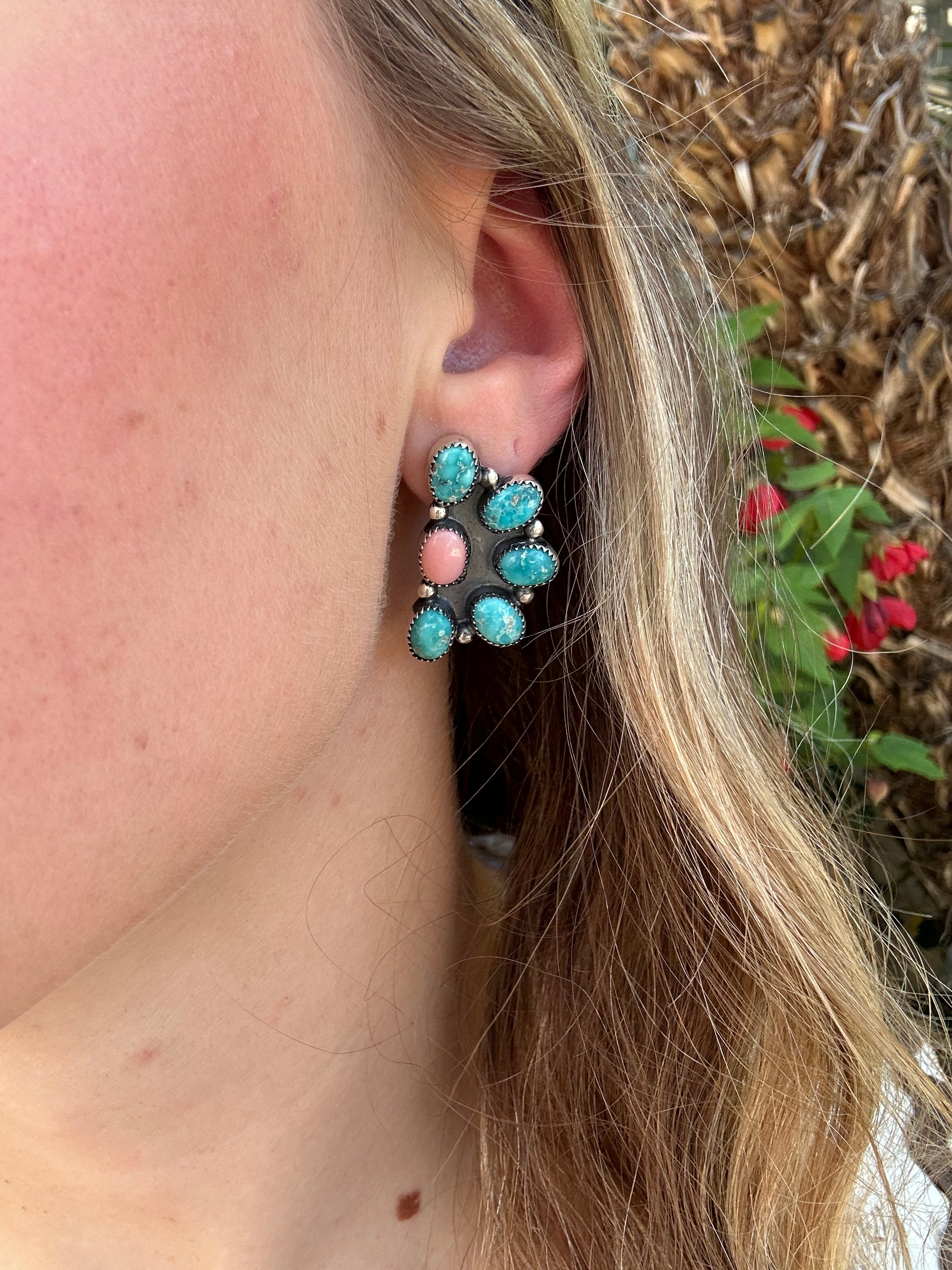 White Water Half Cluster Earrings