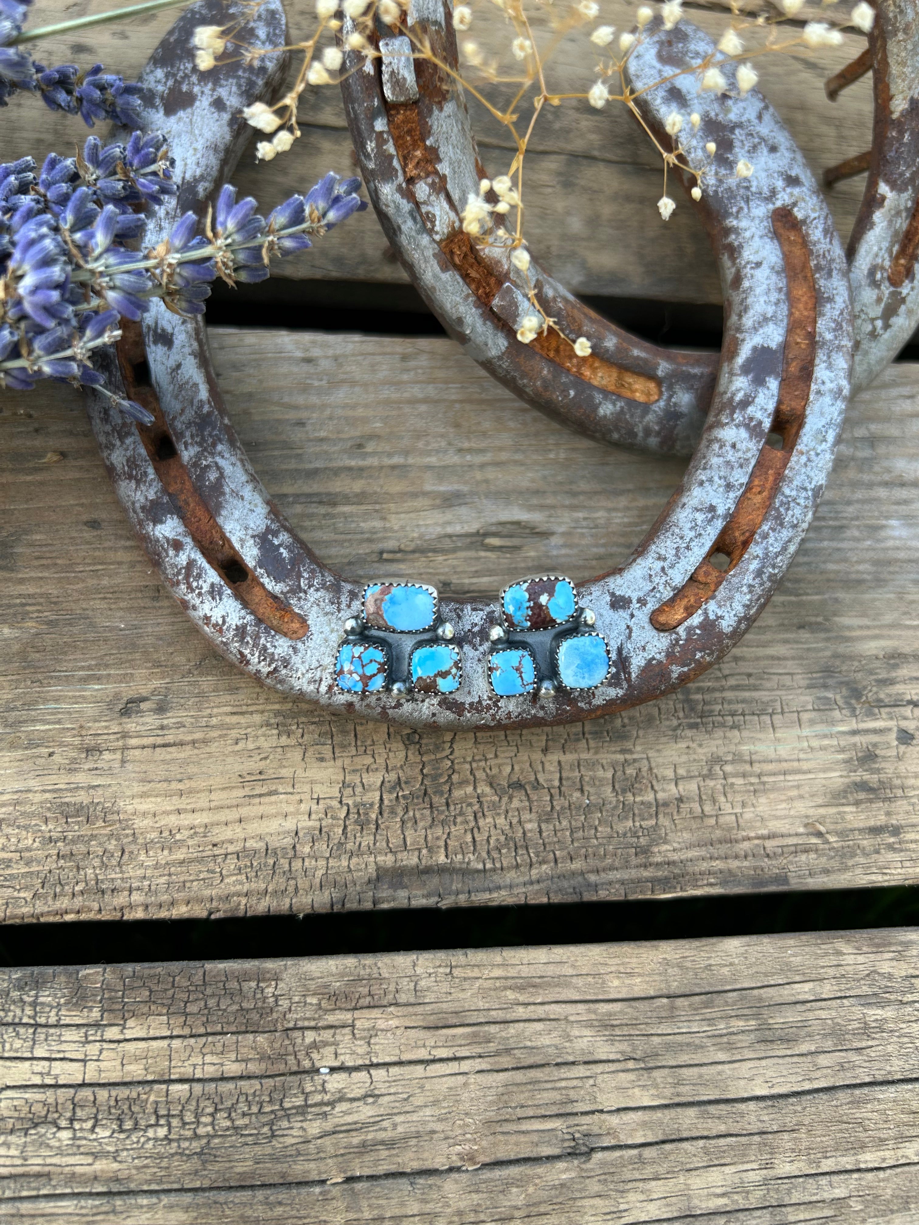 Golden Hill Cluster Earrings
