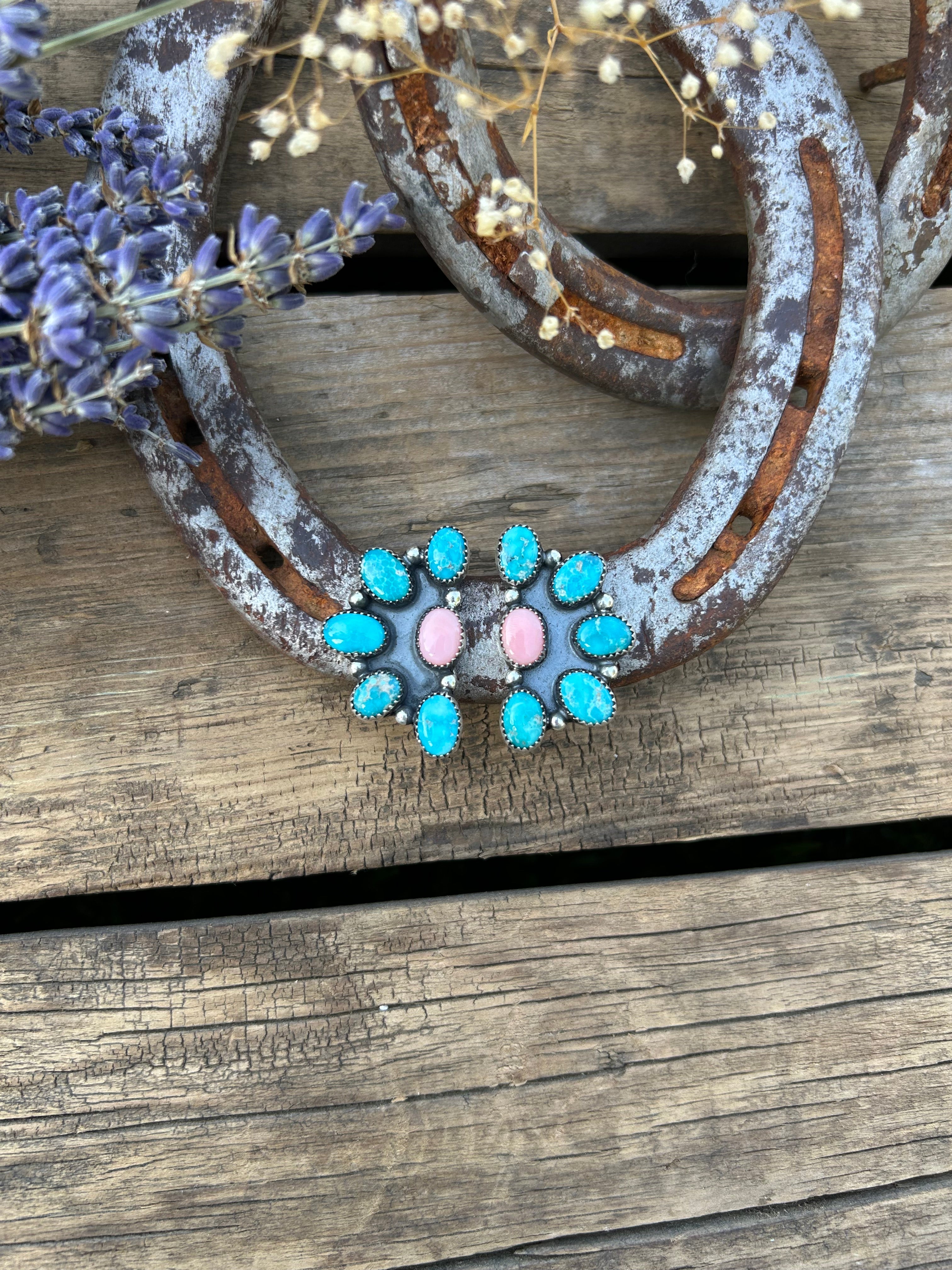 White Water Half Cluster Earrings