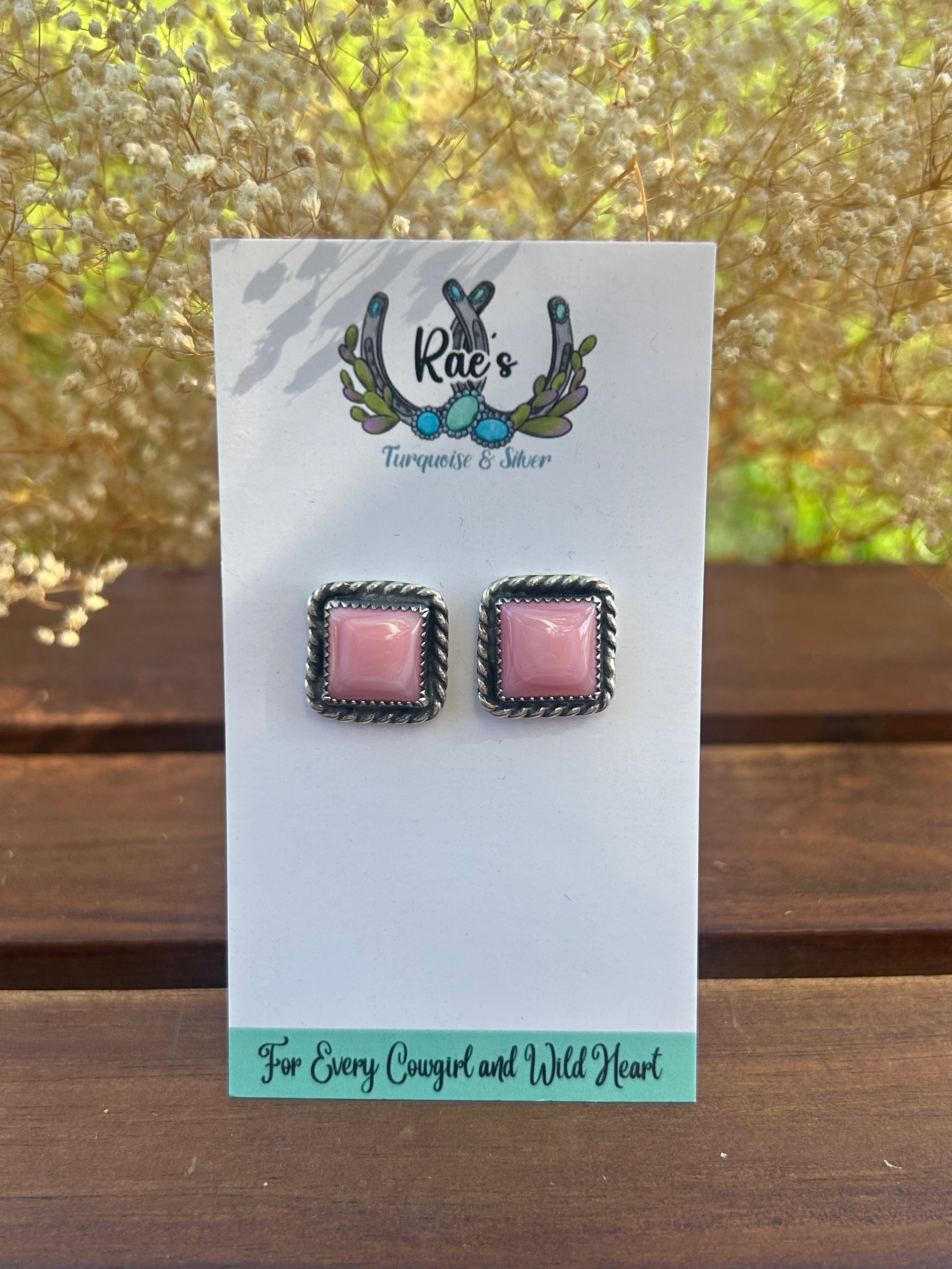 Pink Conch Earrings