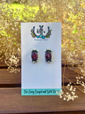 Purple Spiny Earrings