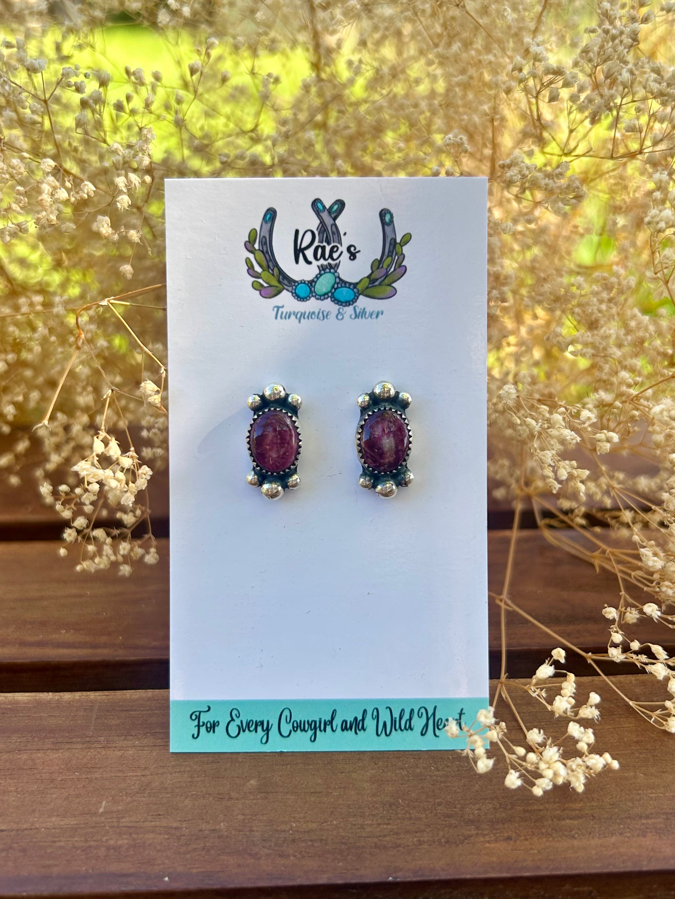 Purple Spiny Earrings