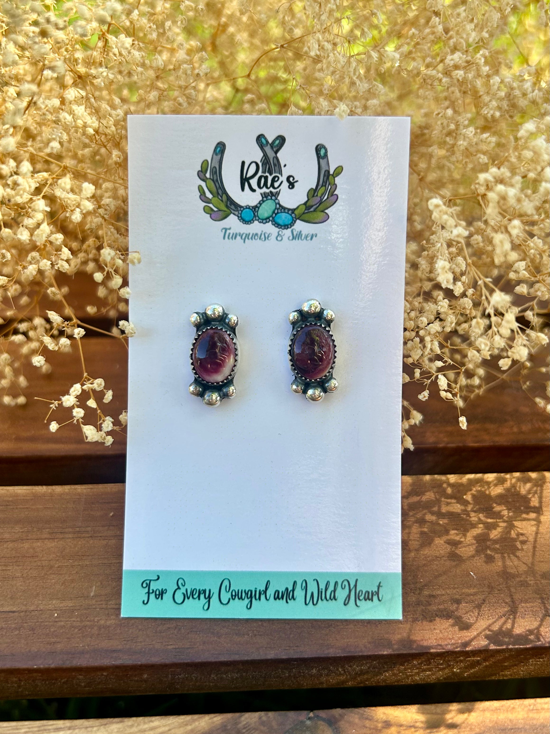 Purple Spiny Earrings