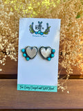 Mother of Pearl + Sonora Heart Earrings