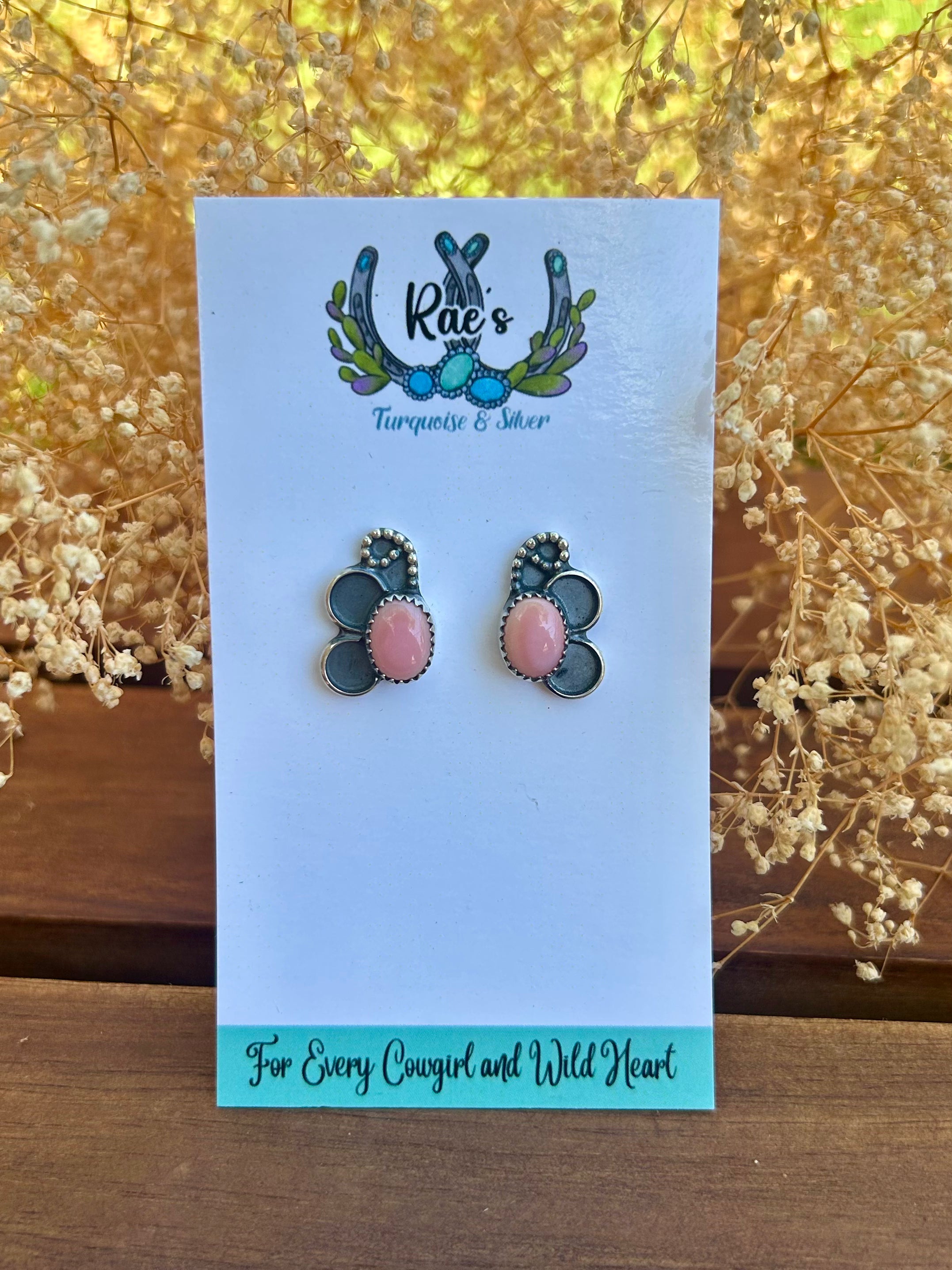Pink Conch Butterfly Earrings